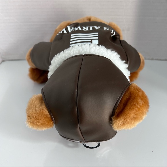 US Airways Teddy Bear Aviator Pilot Plush with Goggles Jacket & Cap 8” - Picture 8 of 9